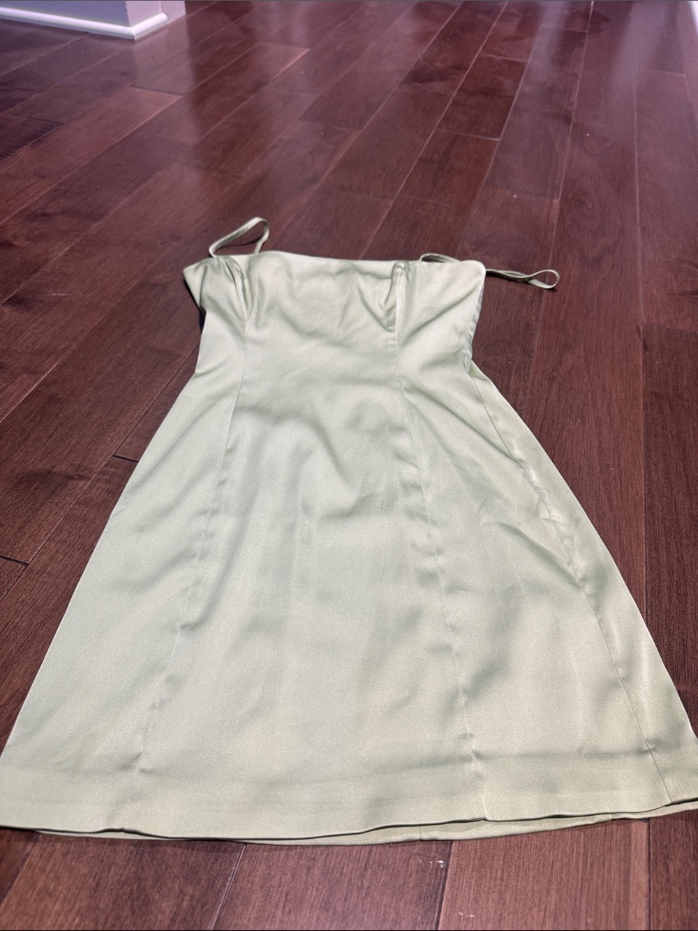 Sunday Best satin Mini Dress in Sage Green